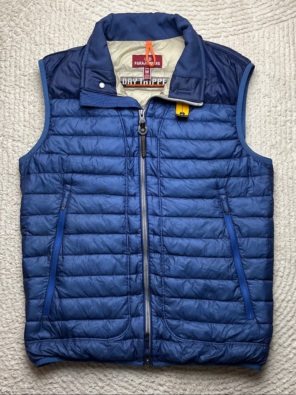 Parajumpers Two Tone Blue Down Puffer Gilet Vest Men’s Size Medium